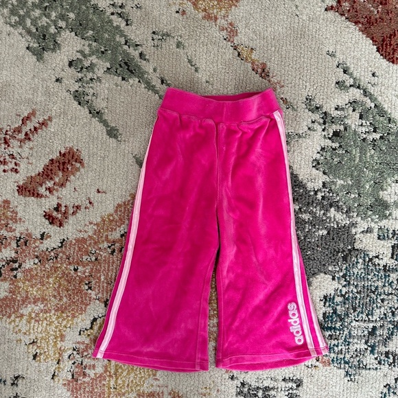 Y2K Adidas Hot Pink White Flare Bottoms 24 Month Girl Baby Toddler Girl EUC - Picture 2 of 8